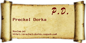 Preckel Dorka névjegykártya